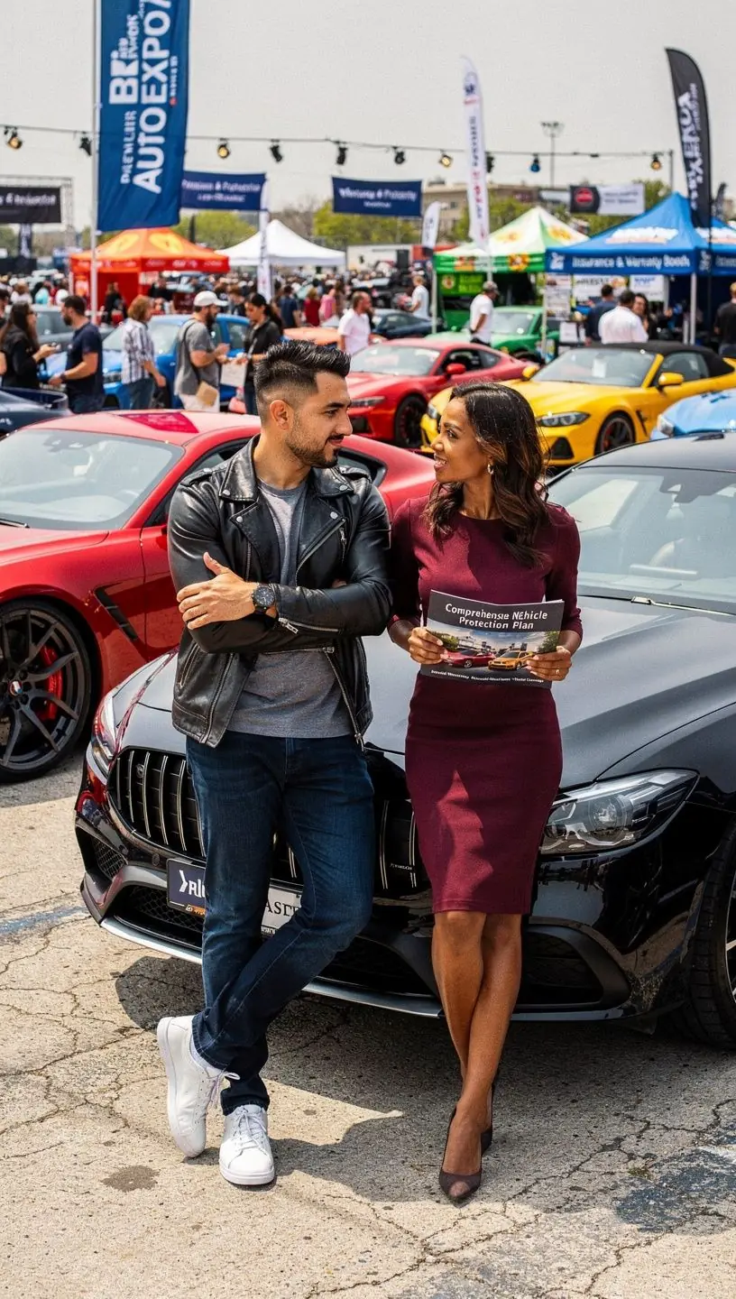 Страховка автомобиля с изображением семьи, радующейся безопасной поездке.